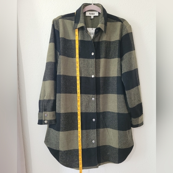 Steve Madden Green and Black Plaid Coat - Picture 8 of 11